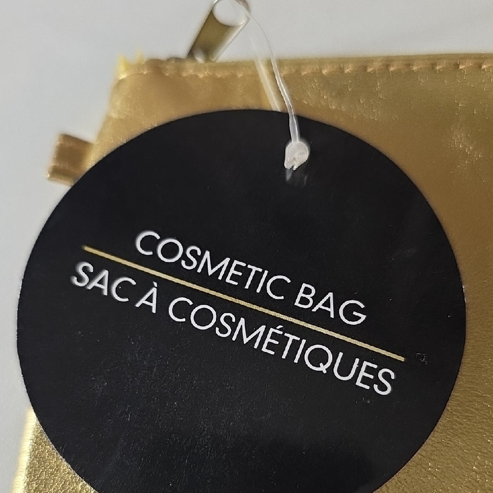 Sac A Cosmetiques Gold Cosmetic Bag NWT - Picture 2 of 4